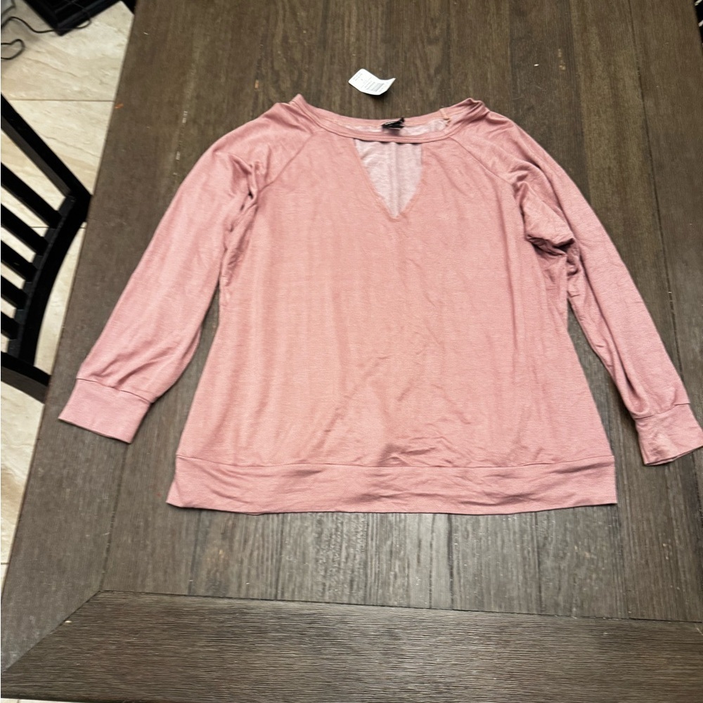 Torrid Dusty Pink Knit Top - Picture 2 of 3